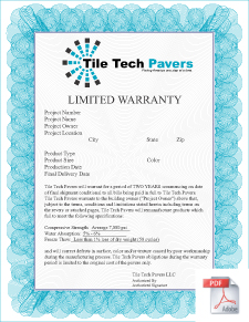 Concrete Paver Warranty